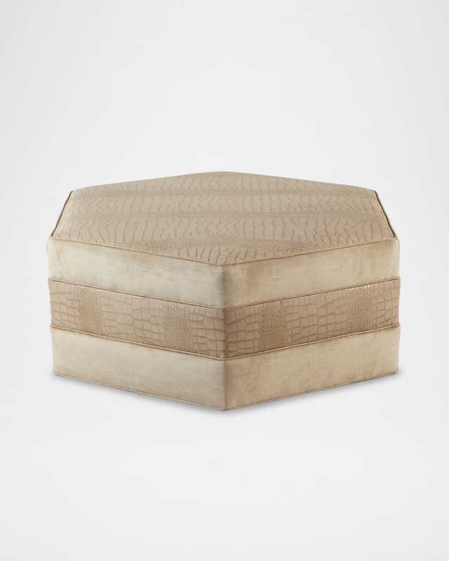 Jacque Leather Ottoman